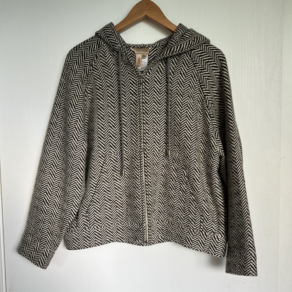 Vintage wool hooded jacket